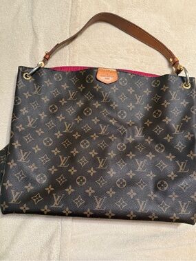 Louis Vuitton Monogram Canvas Tote with Pink Interior